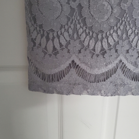 Rabbit Rabbit Rabbit Designs Gray Lace Cocktail Dress - Picture 4 of 5